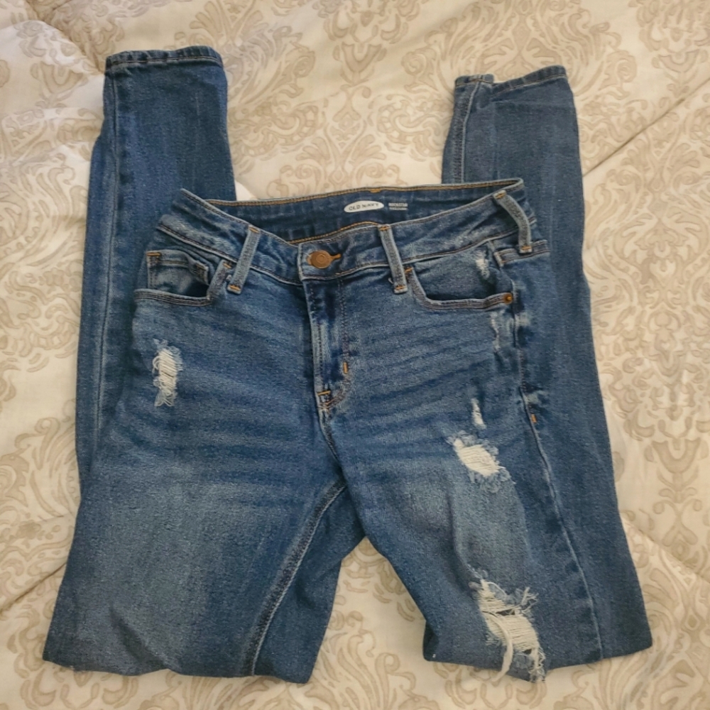 High rise skinny jeans